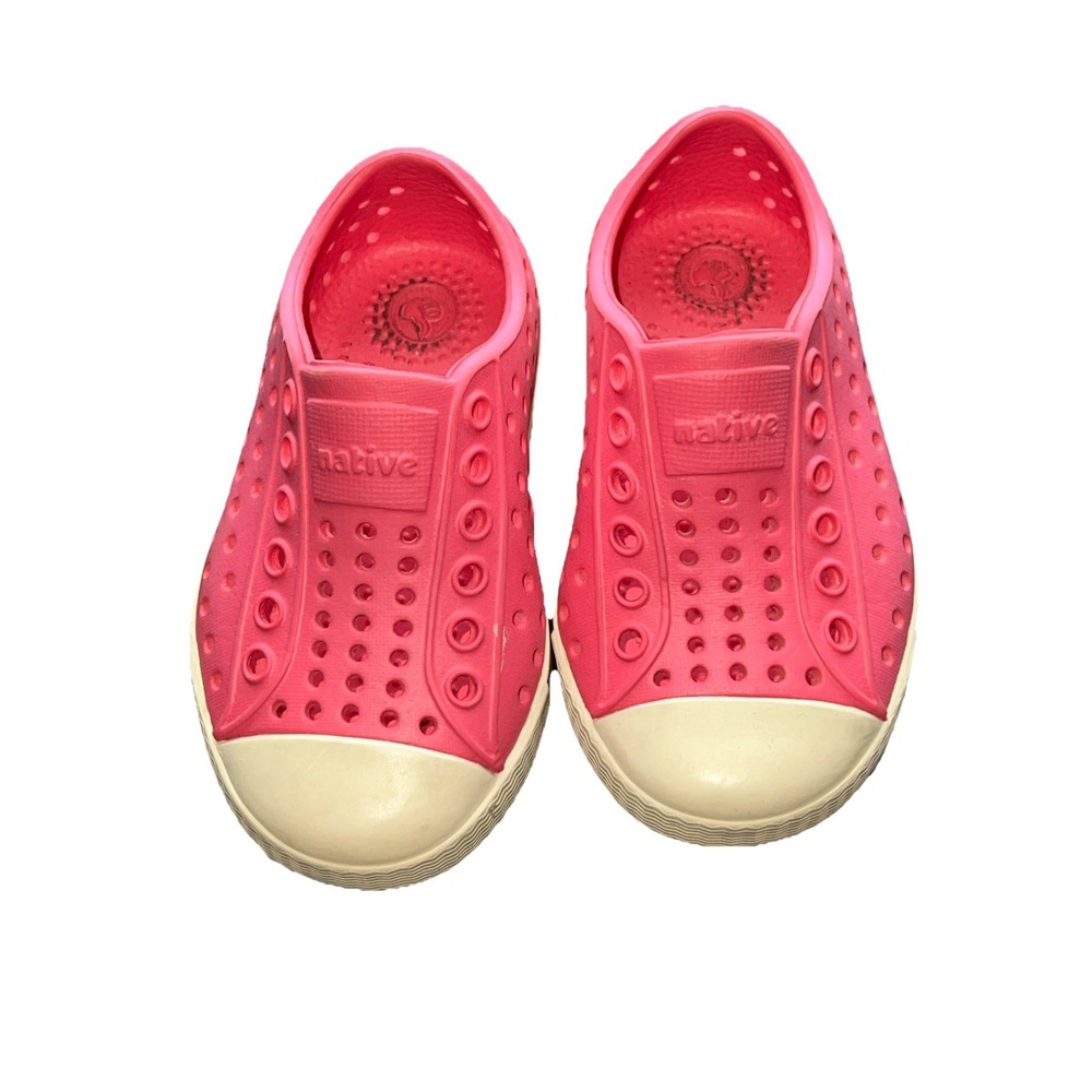 Native Shoes Kids Size C5 Jefferson Hot Pink Rubber Slip-On Water Sandal Sneaker